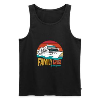 Family Cruise - Men's Premium Organic Tank Top - black - Front - AI Model Male 178 light (178cm)