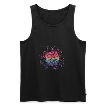 blumen.bunte blumen,regenbogen,Graffiti - Männer Premium Bio Tank Top - Schwarz - Vorne - AI Model Male 178 light (178cm)
