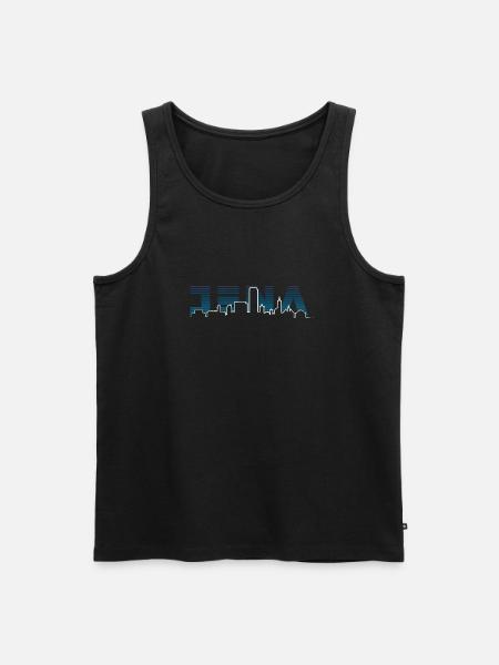 Jena Silhouette Skyline - Men's Premium Organic Tank Top - black
