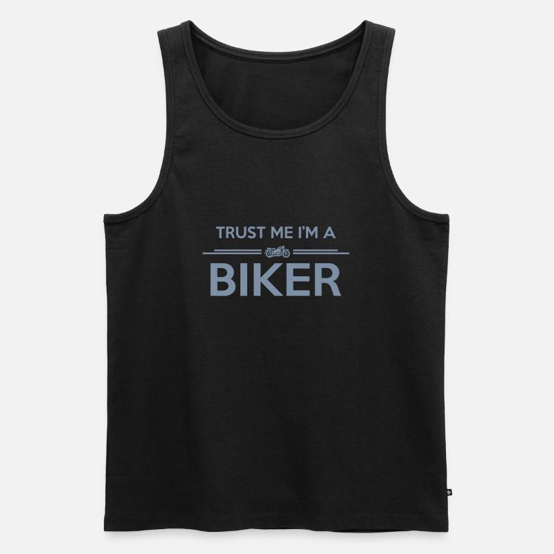 trust me I'm a biker - Männer Premium Bio Tank Top - Schwarz