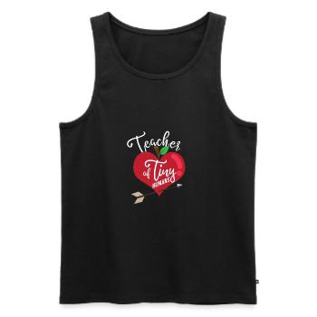 Lehrer Shirt - Herz Geschenk - Männer Premium Bio Tank Top - Schwarz - Vorne - Michal (187cm)