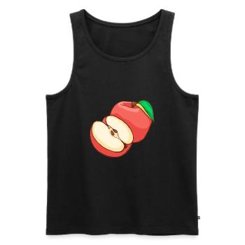 Red apple apples fruit fruit fruit fruit - Men's Premium Organic Tank Top - black - Front - AI Model Male 178 light (178cm)