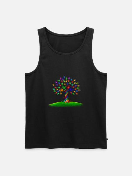 die lebendige Vielfalt - Männer Premium Bio Tank Top - Schwarz