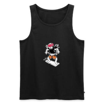 Hippie Surfer (dunkler Hintergrund) - Männer Premium Bio Tank Top - Schwarz - Vorne - AI Model Male 178 light (178cm)