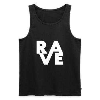 Rave Clothing EDM Music for Raver and DJ - Men's Premium Organic Tank Top - black - Front - AI Model Male 178 light (178cm)