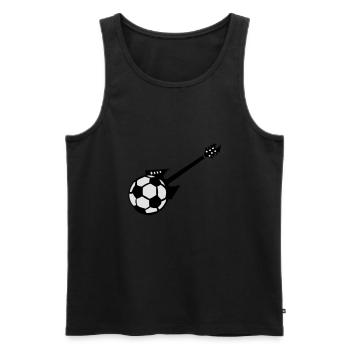electric guitar gitarre football soccer - Men's Premium Organic Tank Top - black - Front - Michal (187cm)