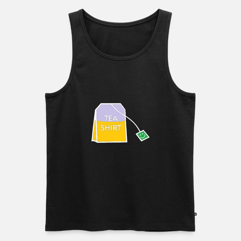 Teebeutel - Männer Premium Bio Tank Top - Schwarz