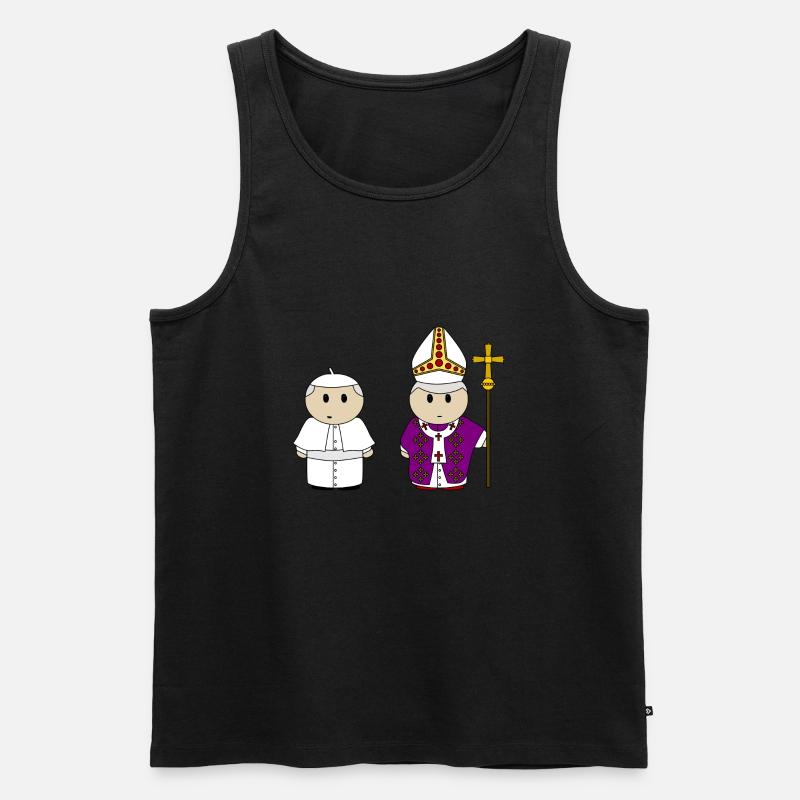 Papst Benedict - Männer Premium Bio Tank Top - Schwarz