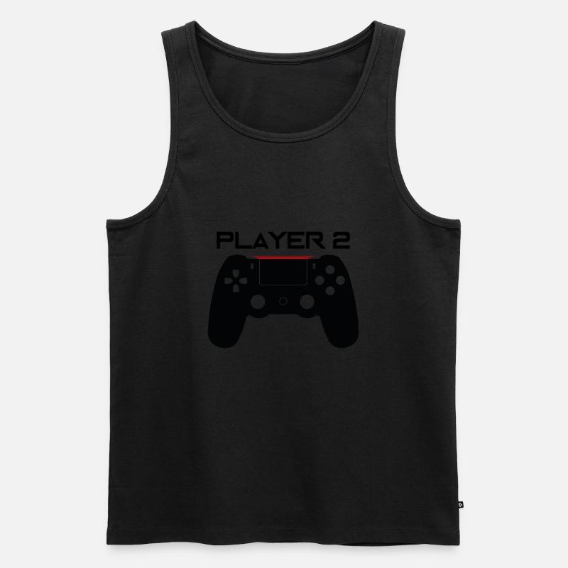 Spieler 2 - Männer Premium Bio Tank Top - Schwarz