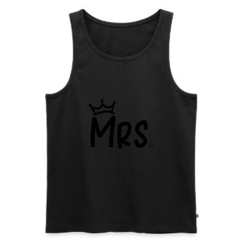 mrs_heart_crown - Débardeur bio Premium Homme - noir - Devant - AI Model Male 178 light (178cm)