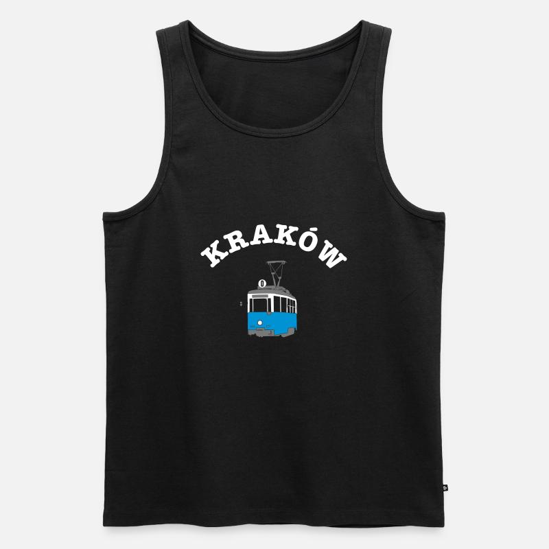 Krakau - Männer Premium Bio Tank Top - Schwarz