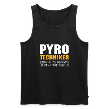 Pyrotechniker Pyro Pyrotechnik Feuerwerk Geschenk - Männer Premium Bio Tank Top - Schwarz - Vorne - Michal (187cm)