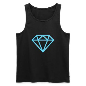 Diamant - Débardeur bio Premium Homme - noir - Devant - AI Model Male 178 light (178cm)