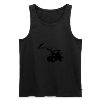 Radlader - Männer Premium Bio Tank Top - Schwarz - Vorne - AI Model Male 178 light (178cm)