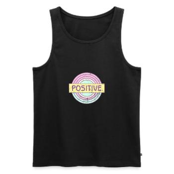 Positive - Men's Premium Organic Tank Top - black - Front - AI Model Male 178 light (178cm)