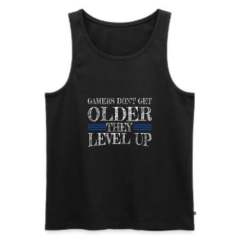 old battle royale fps videogame computer hobby - Men's Premium Organic Tank Top - black - Front - Michal (187cm)