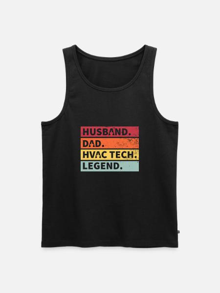 Husband Dad Legend Funny Gift - Men's Premium Organic Tank Top - black