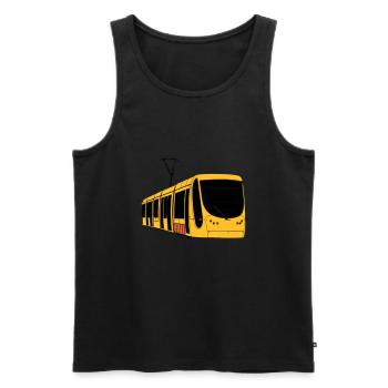 Mulhouse Straßenbahn - Männer Premium Bio Tank Top - Schwarz - Vorne - AI Model Male 178 light (178cm)
