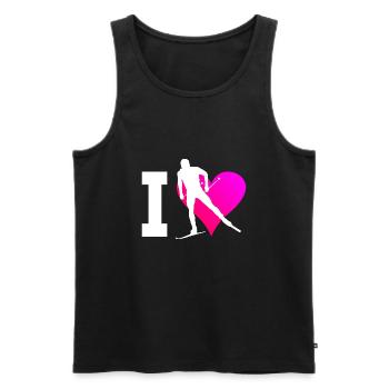 Men's Cross Country Skating Women Cross-Country Classic - Men's Premium Organic Tank Top - black - Front - Michal (187cm)