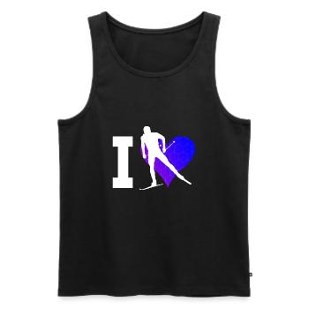 Langlauf Skating Langlauf Herren Damen Langlauf Cl - Männer Premium Bio Tank Top - Schwarz - Vorne - Michal (187cm)