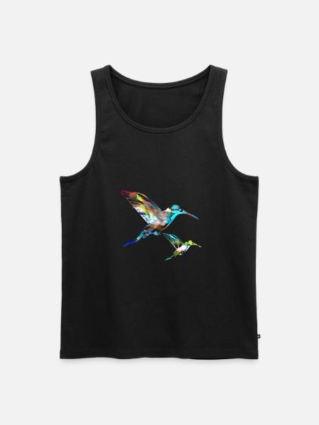 kolibri, graffiti ,malerei, vogel,malerei, - Männer Premium Bio Tank Top - Schwarz