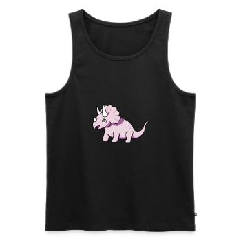 Mignon Tricératops - Débardeur bio Premium Homme - noir - Devant - Michal (187cm)