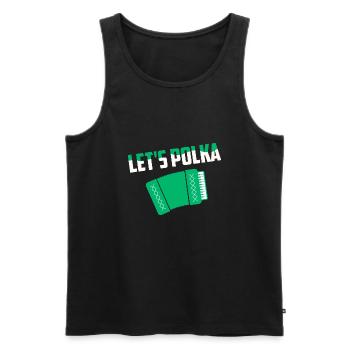 Let's Polka Accordion Pride - Männer Premium Bio Tank Top - Schwarz - Vorne - AI Model Male 178 light (178cm)