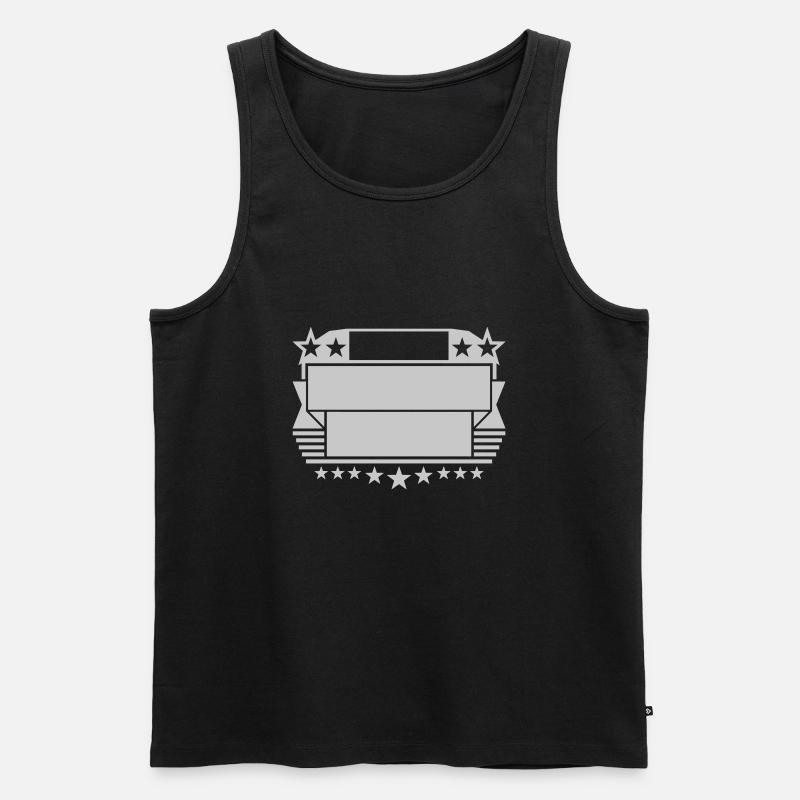 Frame Shield Insert Text - Men's Premium Organic Tank Top - black
