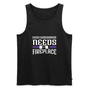 forester best hearbeat fun axes - Männer Premium Bio Tank Top - Schwarz - Vorne - Michal (187cm)