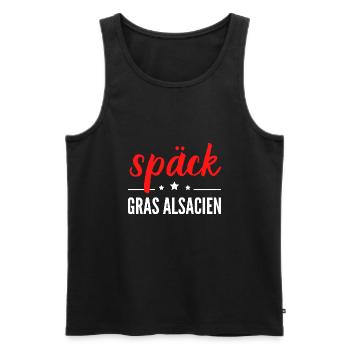 späck gras alsacien - Débardeur bio Premium Homme - noir - Devant - Michal (187cm)