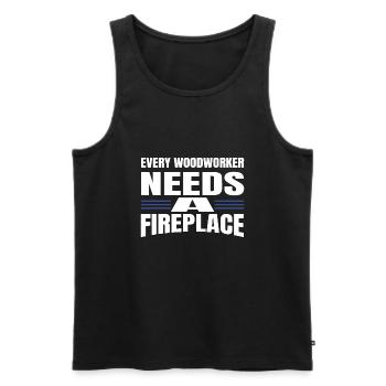 carpentry logging construction carpenter - Männer Premium Bio Tank Top - Schwarz - Vorne - Michal (187cm)