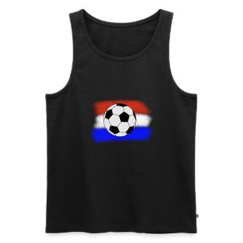 Pays-Bas Football - Débardeur bio Premium Homme - noir - Devant - AI Model Male 178 light (178cm)