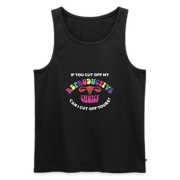 Frauenrechte und Gleichberechtigung Abtreibung - Männer Premium Bio Tank Top - Schwarz - Vorne - Michal (187cm)
