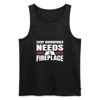 wood funny birthday present idea carpenter tshirts - Men's Premium Organic Tank Top - black - Front - Michal (187cm)