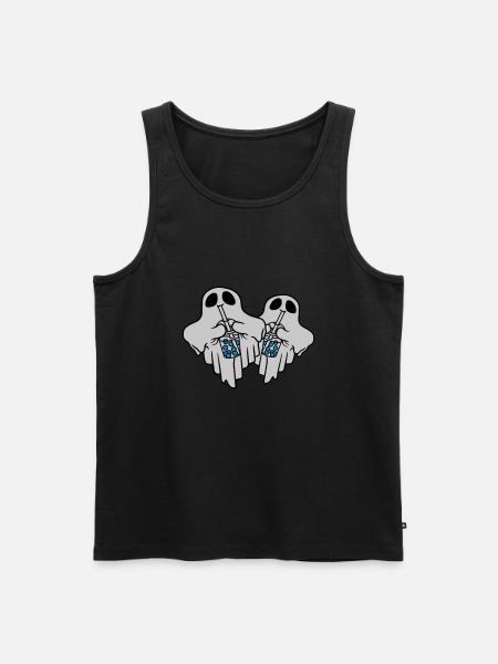 2 Bubble Tea Ghosts - Men's Premium Organic Tank Top - black