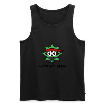Chestnut Ninja - Men's Premium Organic Tank Top - black - Front - AI Model Male 178 light (178cm)