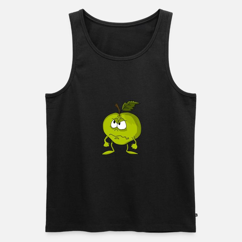 Apfel - Männer Premium Bio Tank Top - Schwarz