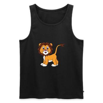 Baby Lion - Men's Premium Organic Tank Top - black - Front - Michal (187cm)