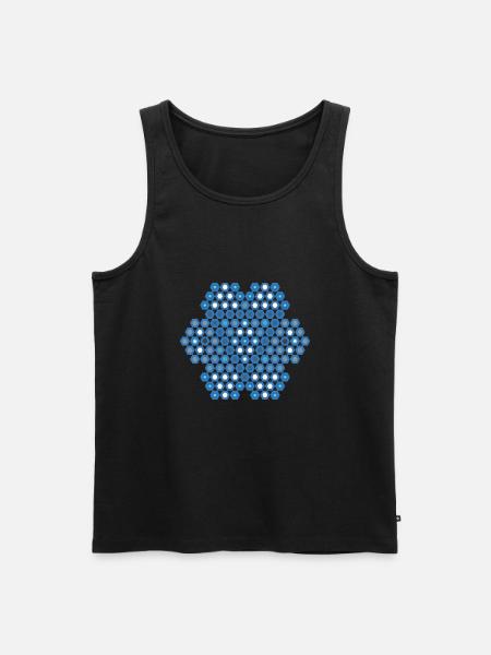 Geometry hexagon - Men's Premium Organic Tank Top - black