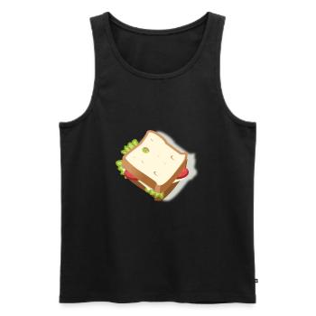 sandwich - Männer Premium Bio Tank Top - Schwarz - Vorne - Michal (187cm)