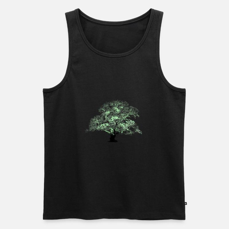 Oaktree - Männer Premium Bio Tank Top - Schwarz