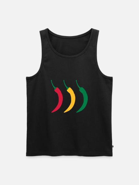 3 hot chillies - Men's Premium Organic Tank Top - black