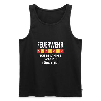 Firefighters I fight what you fear, gifts - Men's Premium Organic Tank Top - black - Front - Michal (187cm)