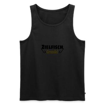 Target Fish Gothice Funny Funny Gift Angler - Men's Premium Organic Tank Top - black - Front - AI Model Male 178 light (178cm)