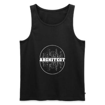 Architect - Men's Premium Organic Tank Top - black - Front - AI Model Male 178 light (178cm)
