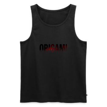 Jungle Origami - Men's Premium Organic Tank Top - black - Front - Michal (187cm)