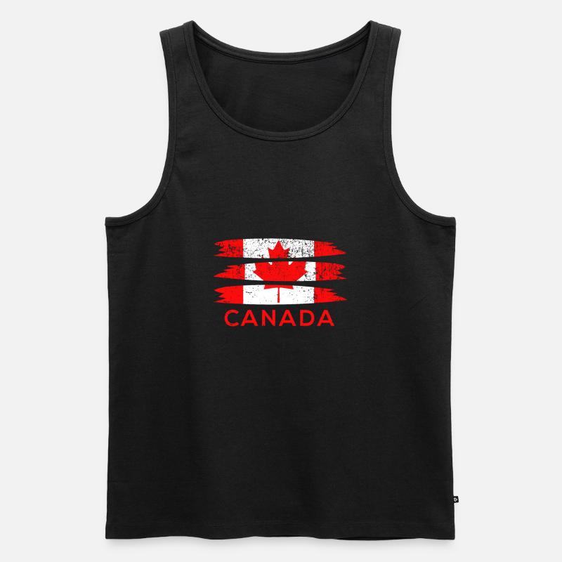 Kanada - Männer Premium Bio Tank Top - Schwarz