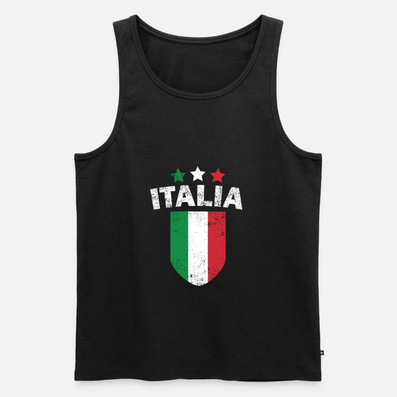 Italien - Männer Premium Bio Tank Top - Schwarz