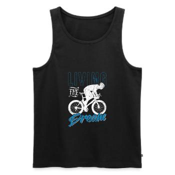 Cyclisme cyclisme - Débardeur bio Premium Homme - noir - Devant - Michal (187cm)