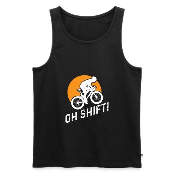 Radfahren Mountainbike Radfahrer Lustig Fahrrad - Männer Premium Bio Tank Top - Schwarz - Vorne - Michal (187cm)